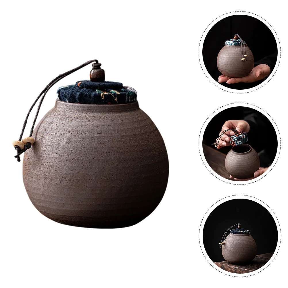 

Tea Sealed Storage Jar Tea Holder Ceramic Container Home Kitchen Sealed Jar