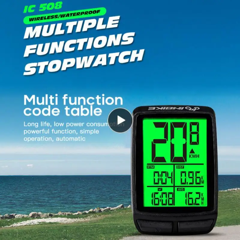 

2021 INBIKE IC508 Bicycle Odometer Riding Equipment Wireless Code Meter For Bicycle Riding Odometer Speed Detector