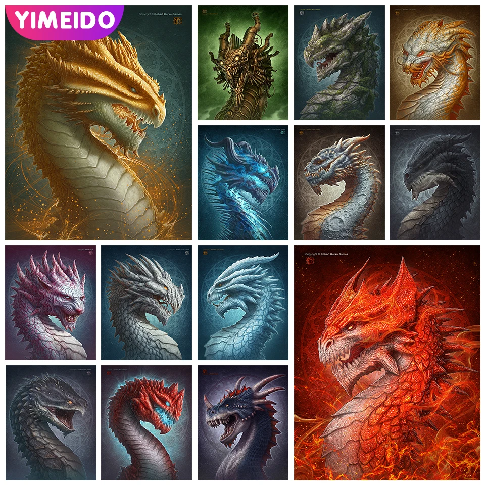 

YIMEIDO AB Diamond Painting Dinosaur Aniaml Cross Stitch Kit Full Drill Diamond Embroidery Mosaic Cartoon Needlework Decor Home