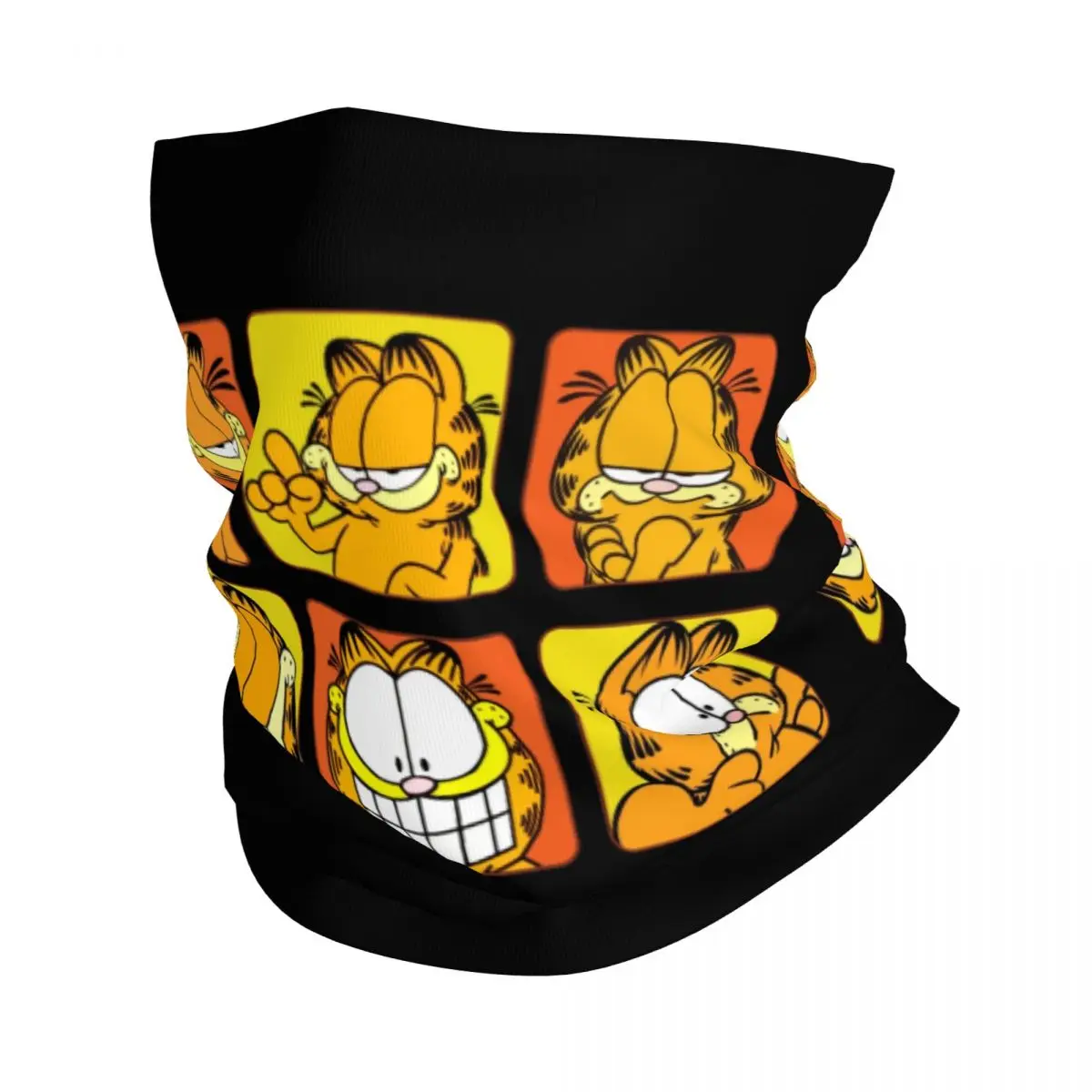 

Vintage Cute Garfields Cat Bandana Neck Gaiter Windproof Face Scarf Cover Women Men Comic Cartoon Headband Tube Balaclava