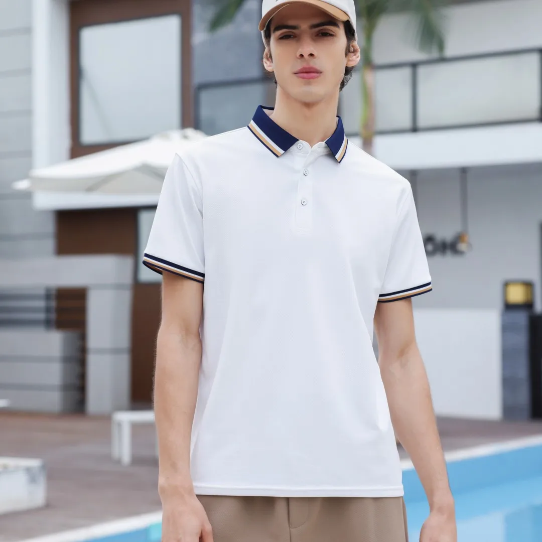 

Рубашка-поло мужская с коротким рукавом и отложным воротником, брендовая сорочка с логотипом, Повседневная модная одежда, лето