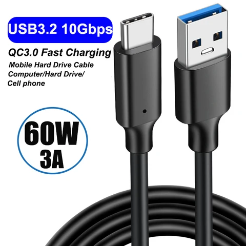 Кабель USB 3.2 Type-A к USB C 60 Вт