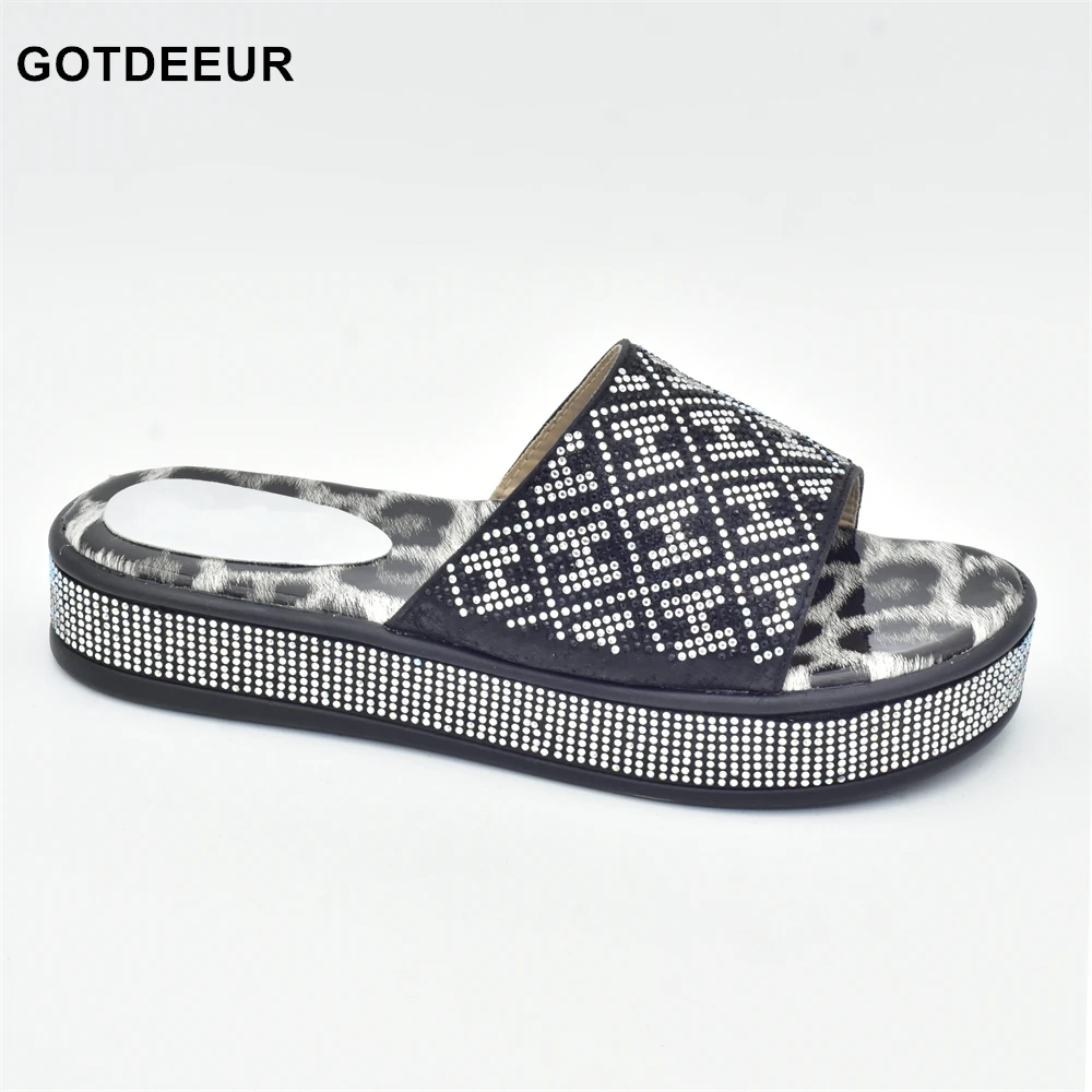 

Новейший дизайн, африканские женские вечерние туфли-лодочки, украшенные стразы, женские дизайнерские туфли на низком каблуке, туфли с ремеш...