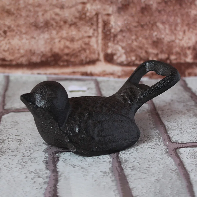 Cast Iron bottle opener Bird shape handmade creative beer screwdriver wine corkscrew Retro metal Promotion gift craft brown |