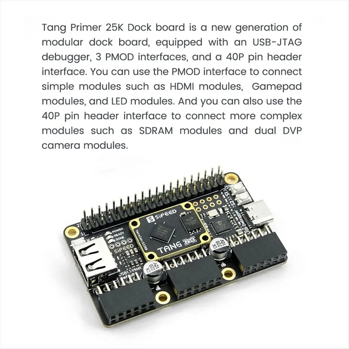 Фото Плата разработки FPGA Tang Primer 25K GW5A RISCV с PMOD и SDRAM-DT30 №5