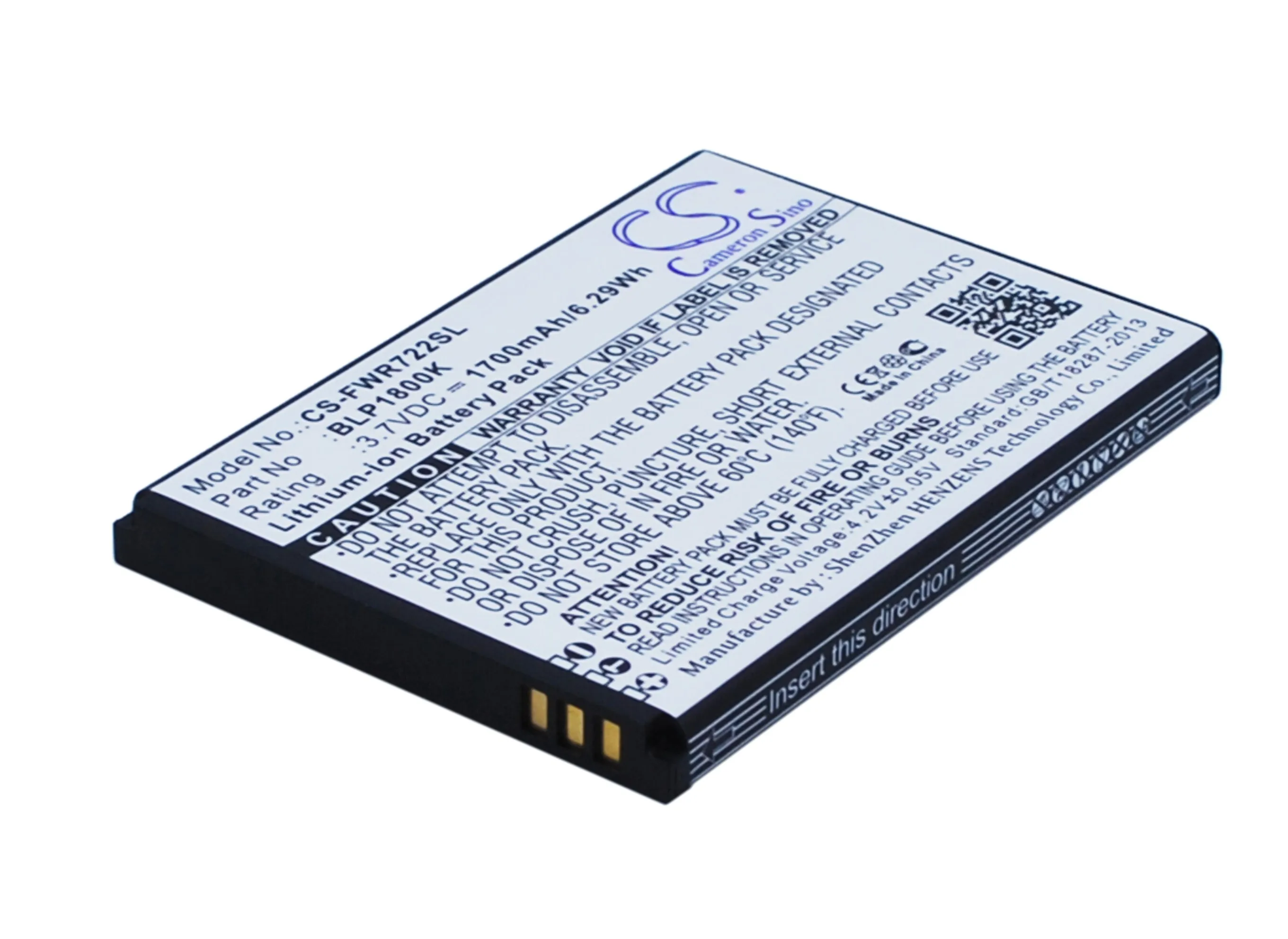 

CS 1700mAh / 6.29Wh battery for Franklin Wireless R722, R774, R775 BLP1800K
