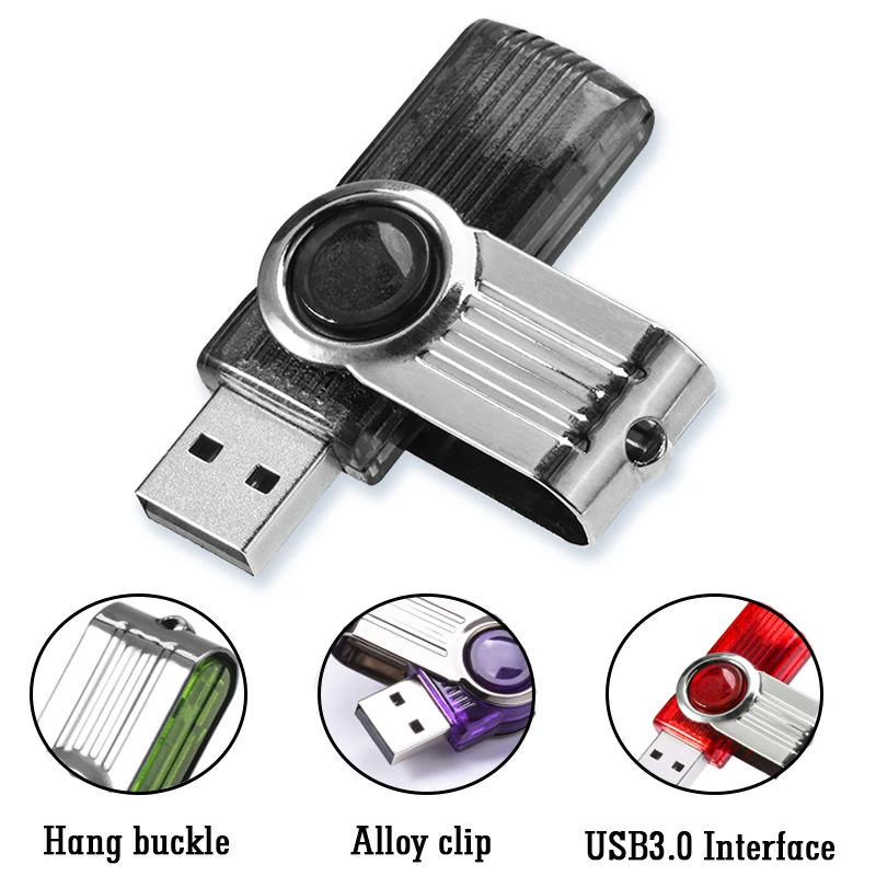 Модная карта памяти 64 ГБ Высокоскоростной USB-накопитель 32 Металлический