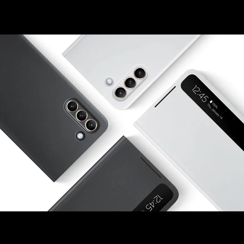 Зеркальный кожаный чехол-книжка для Samsung Galaxy S21 умный чехол Ultra /S21 Plus S-View с чипом