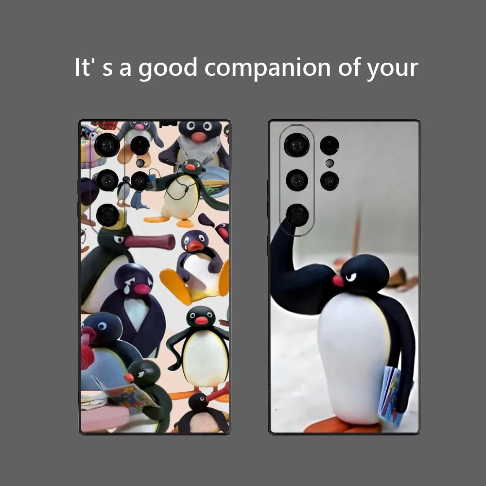 Noot P-Pingu Kawaii Anime Phone Case for Samsung Galaxy S25 Ultra S22 S23 S24 S21 S20 5G Protective Soft Silicone TPU
