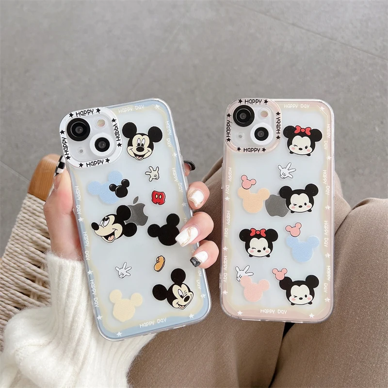 

Disney Mickey and Minnie Mouse Cute Phone Case for Huawei NOVA 5 6 7 8 Pro 3i 8i P 50 40 30 Pro Mate 30 40 Pro Honor 30 9x Cover