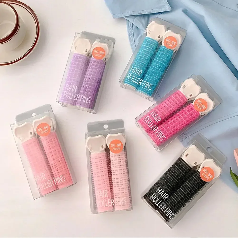 

2 шт. пушистые заколки для корней волос, бигуди для корней, ролики, зажимы, самозахватывающиеся объемные заколки для корней волос, самоклеющиеся челки