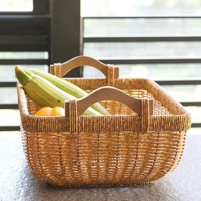 

CAMIGEL Woven Storage Basket Creative Rattan Woven Fruit Basket