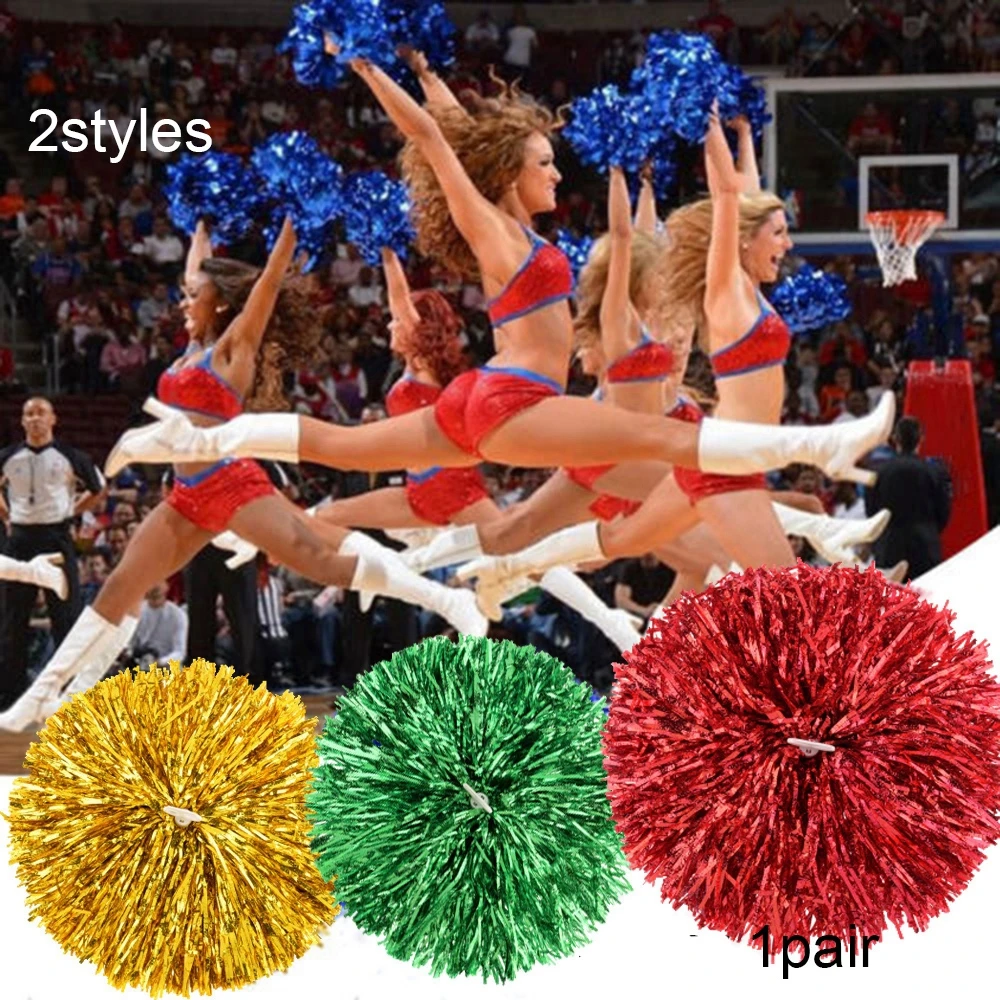 

1pair Game Pompoms Cheap Practical Cheerleading Cheering Apply to Sports Match and Vocal Concert Party Decorator