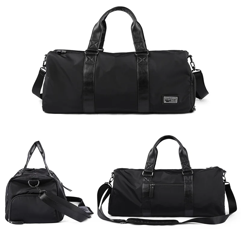 Travel Duffle for Men Tote Bag Waterproof Oxford Fold-able and Expandable Weekender Bag for Swimming Sports Gym Shoulder Bags