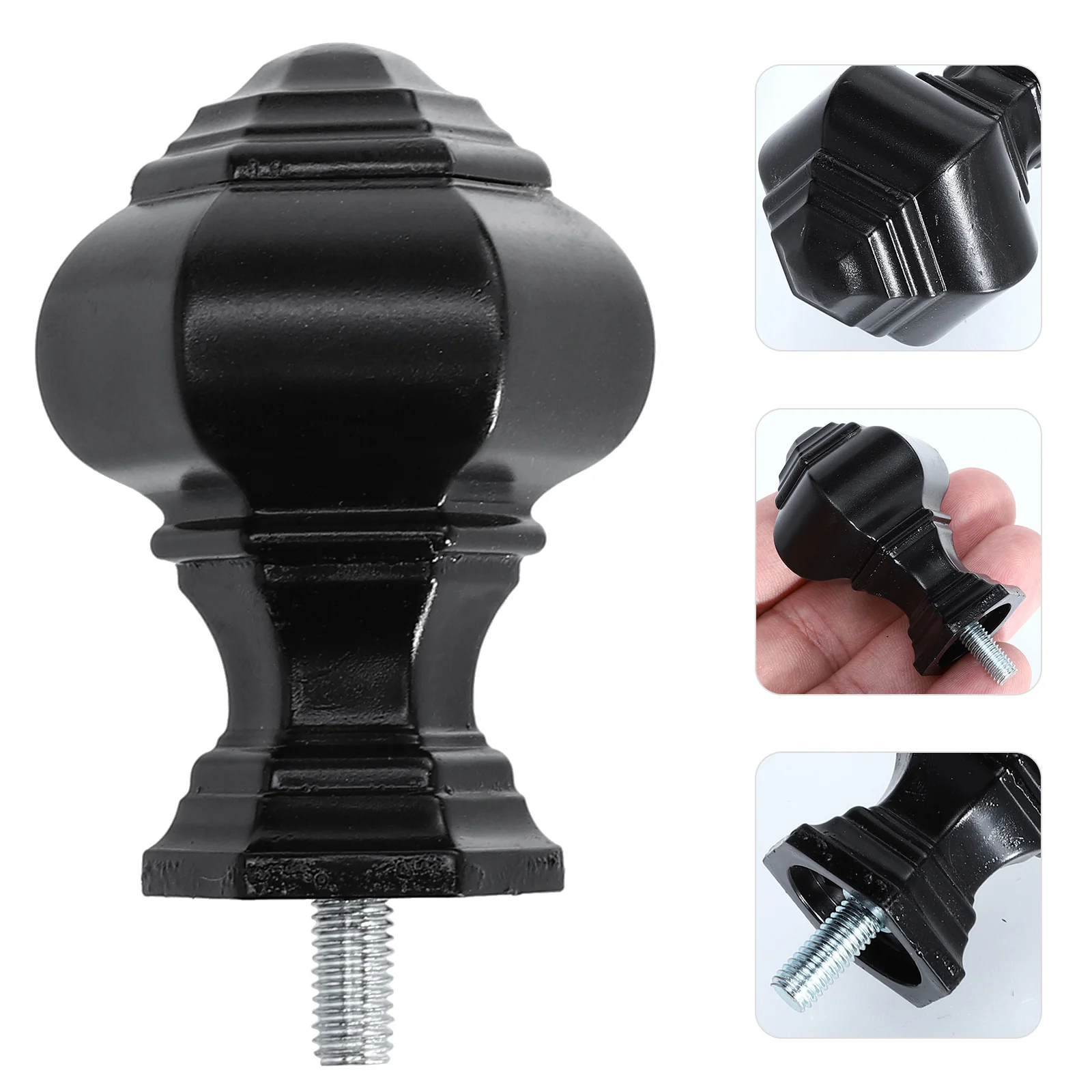 

Curtain Rod Ends End Caps Drapery Accessories Decorative Pole Sash Bathroom Swivel Cap Finials Knob Head Finial