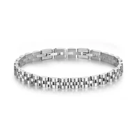 runda mens bracelet stainless steel link chain adjustable size 21cm simple design fashion bracelet luxury brand men