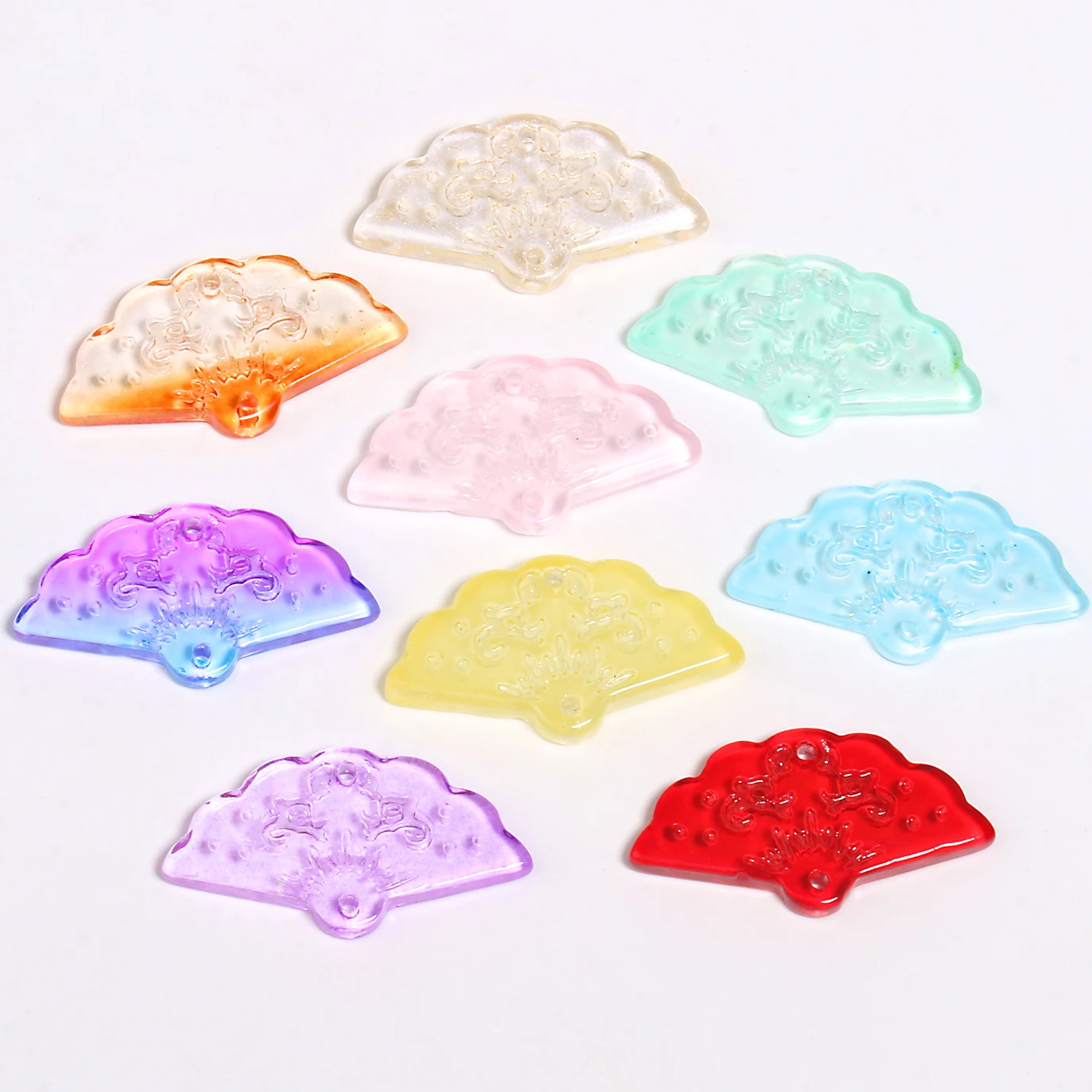 

15x27mm Czech Lampwork Crystal Fan Shape Glass Beads Charm For Jewelry Making DIY Necklace Bracelet Earring Accessories 20pcs