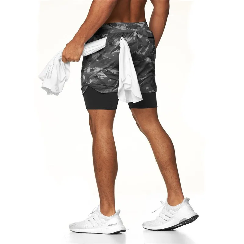 

Summer Sports Casual Shorts Men Running Fitness Camouflage Shorts Male Quick Drying Breathable Drawstring Skinny Short Pants