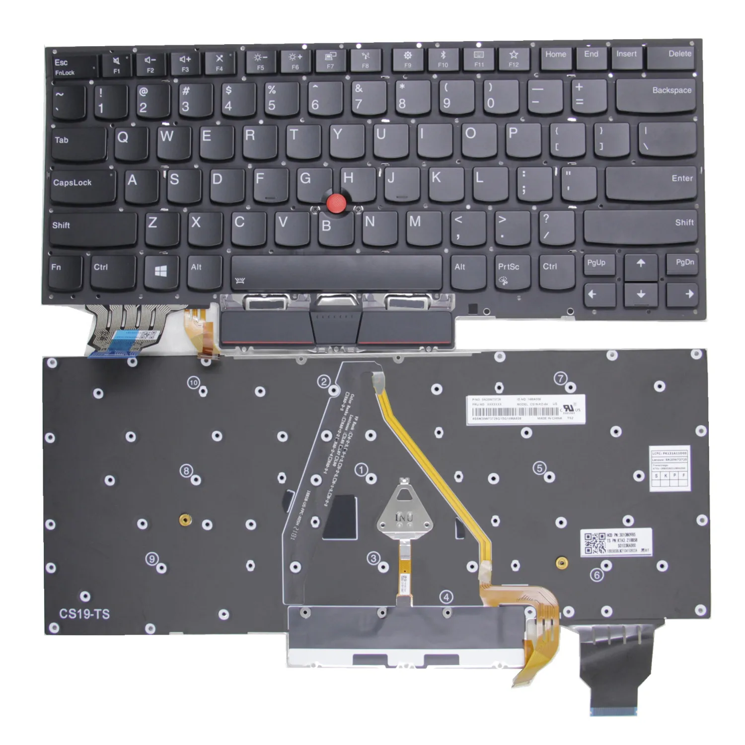 100% оригинальная новая английская клавиатура для ноутбука Lenovo IBM Thinkpad X1 Carbon 7th 8th X1 Carbon Gen7 Gen8 с подсветкой 100% оригинальная новая английская клавиатура для ноутбука Lenovo IBM Thinkpad X1 Carbon 7th 8th X1 Carbon Gen7 Gen8 с подсветкой