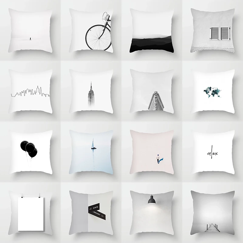 

2022 New Artistic Creative Pattern Short Plush Pillows Case Hot Decorative Throw Cushion Cover for Sofa Couch Home Decor 45*45cm