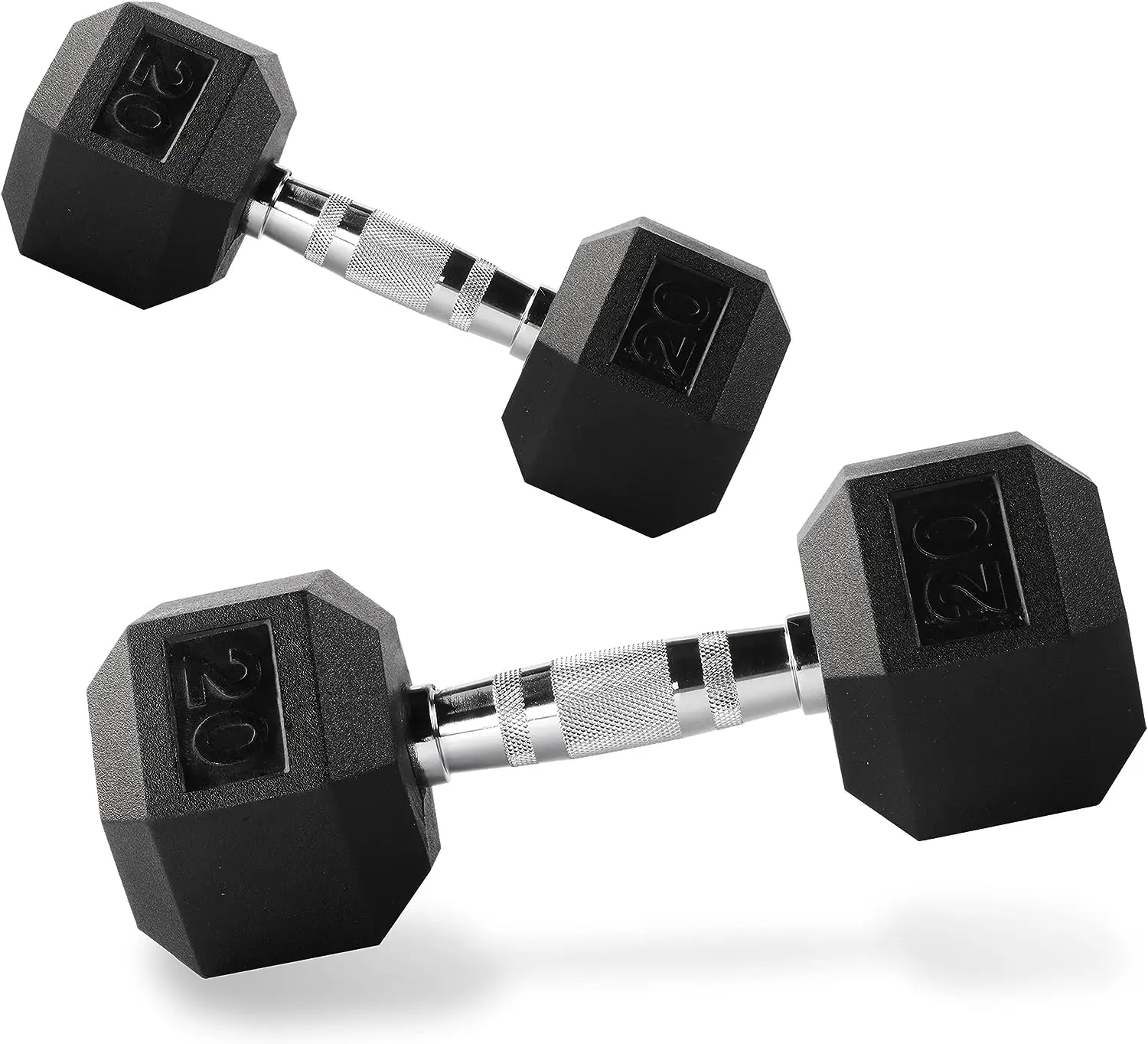 

Rubber Encased Hex Dumbbell, 35lbs Pair (35)