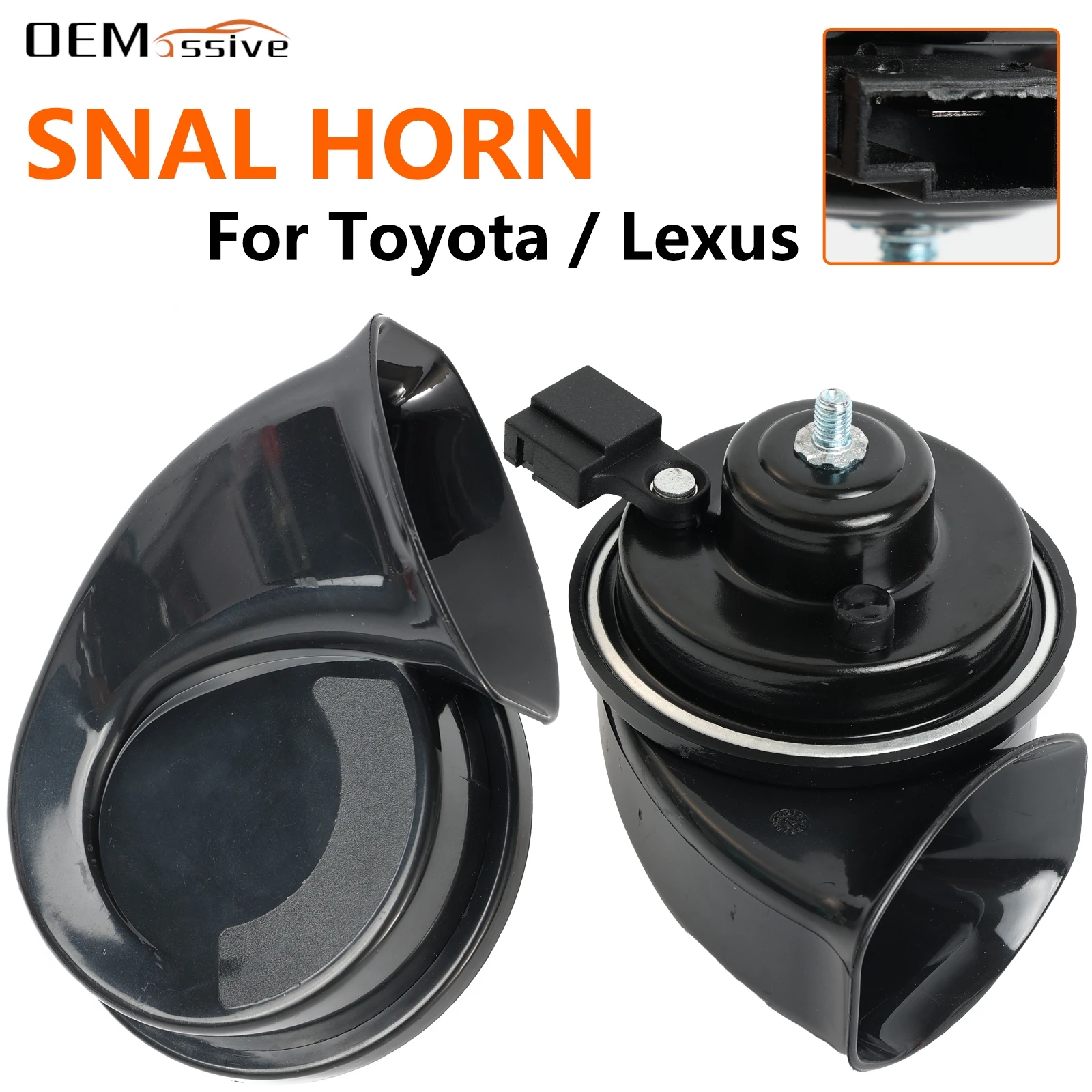 

Автомобильный двухцветный громкий динамик с рогом улитки для Toyota Sequoia Tacoma Yaris Avalon Crown Vios Pardo Alphard Previa 86 XR30 XR40 XR50