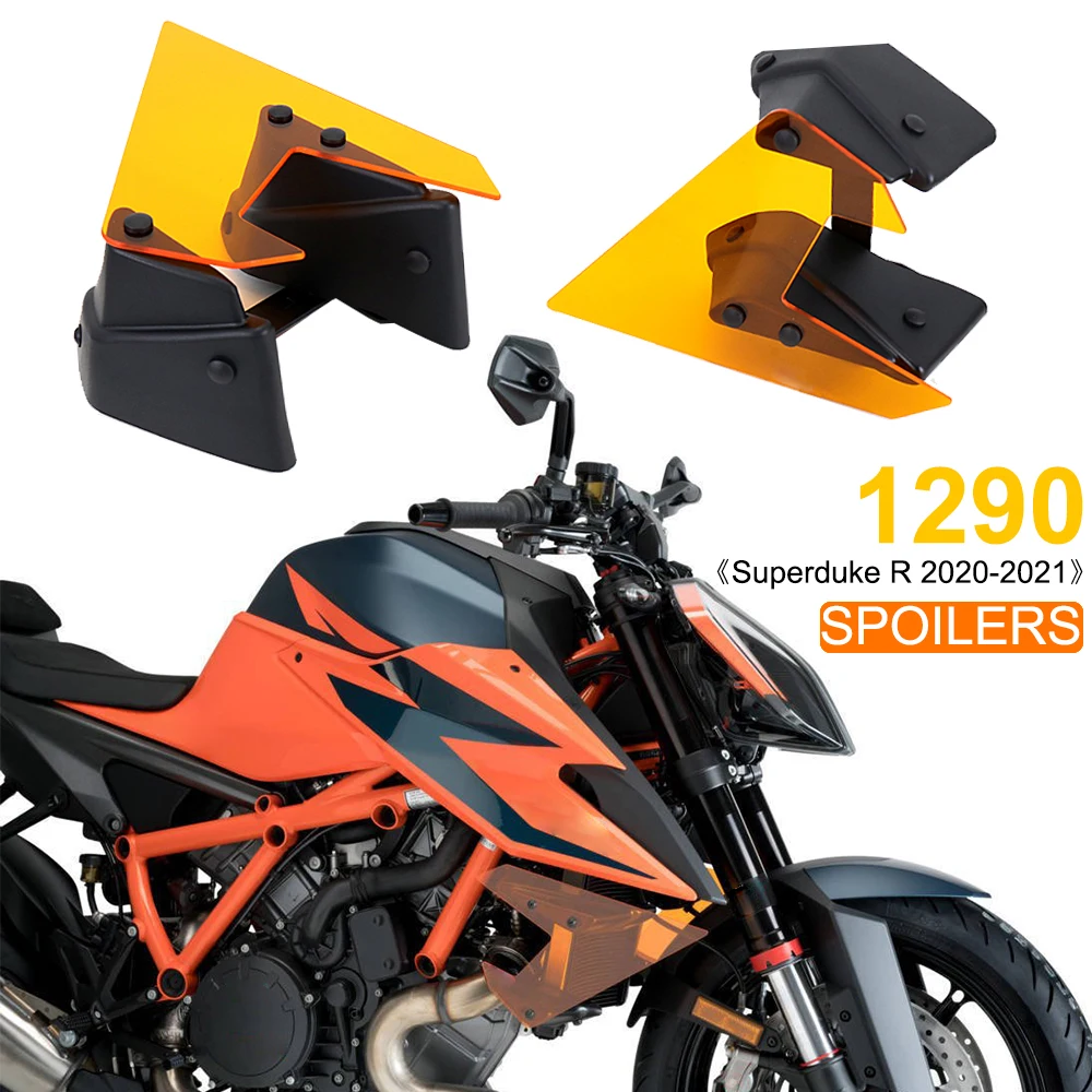 

2021 NEW Motorcycle Parts Side Downforce Naked Spoilers Fixed Wing Winglet Fairing Wings Deflectors For 1290 Superduke R 2020