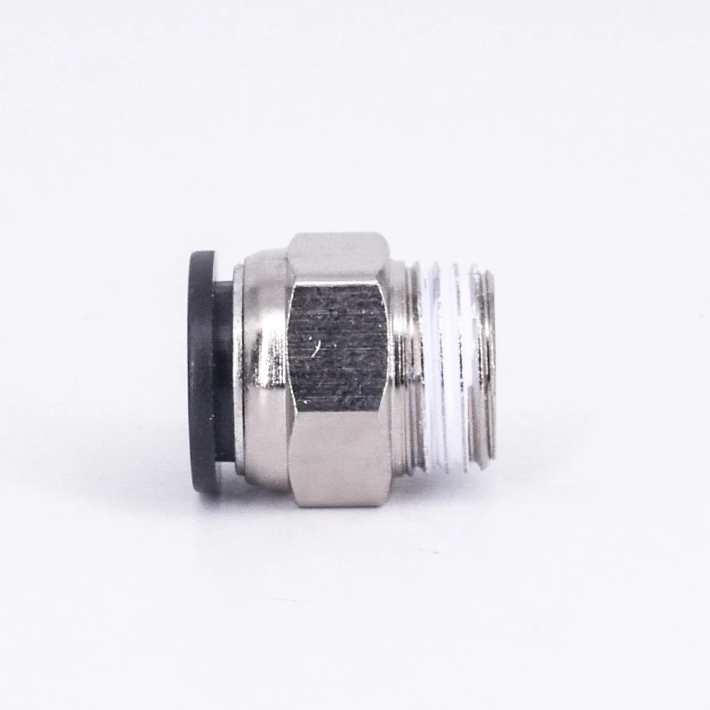 1/8 &quot1/4&quot 3/8 &quotBSP Мужской x Fit Tube OD 6/8/10 мм никелированный латунный пневматический