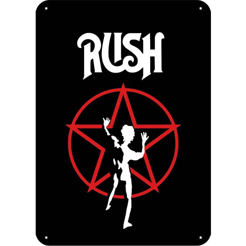 Музыкальная Раш-группа металлический жестяной знак Настенный декор
