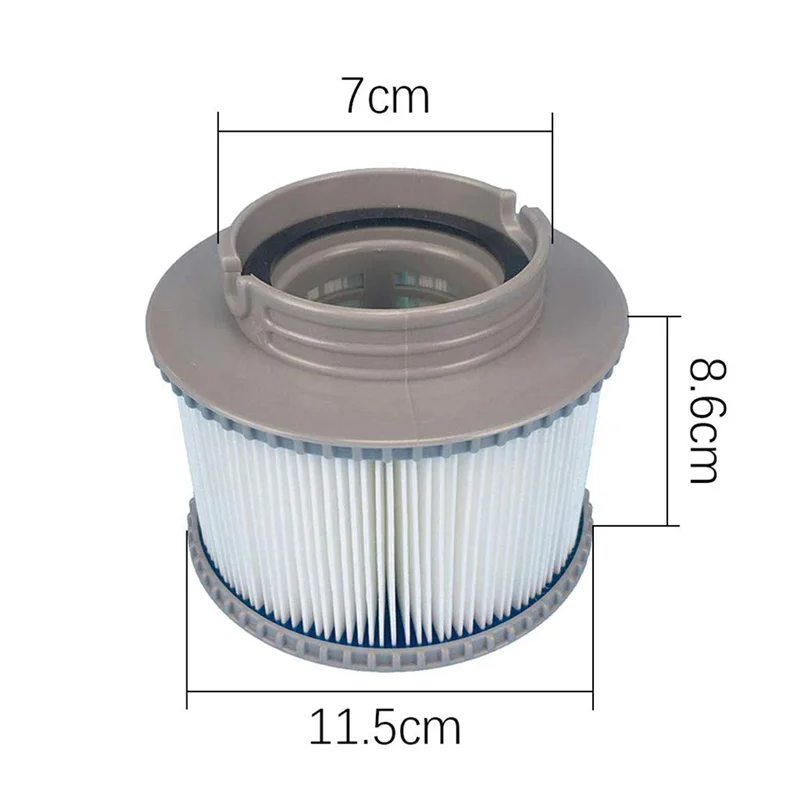 AB08-6PCS аксессуары, фильтр для фильтра MSPA FD2089, фильтрующий картриджный насос, подходящий для всех токовых гидромассажных ванн MSPA, фильтр для бассейна (art.: 3920d007e86f2) - 3920d007e86f2