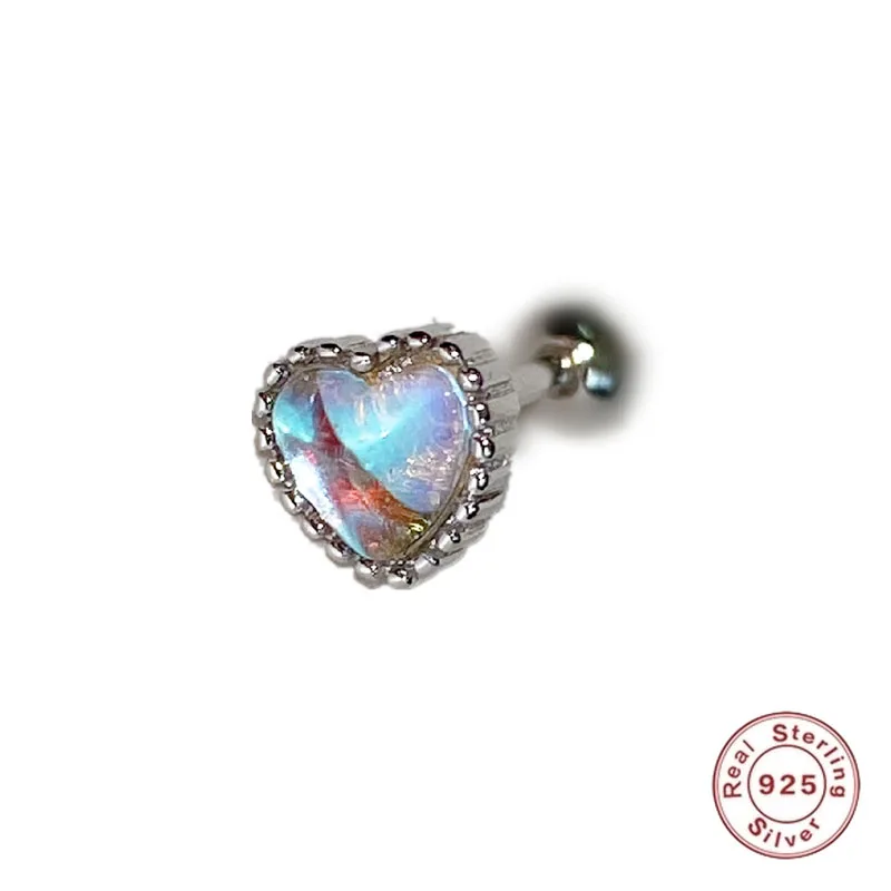 

S925 Silver Exquisite Zircon Mini Heart Portia Simple Earrings Ladies Fashion Jewelry Trend Ins Same Earring Gift