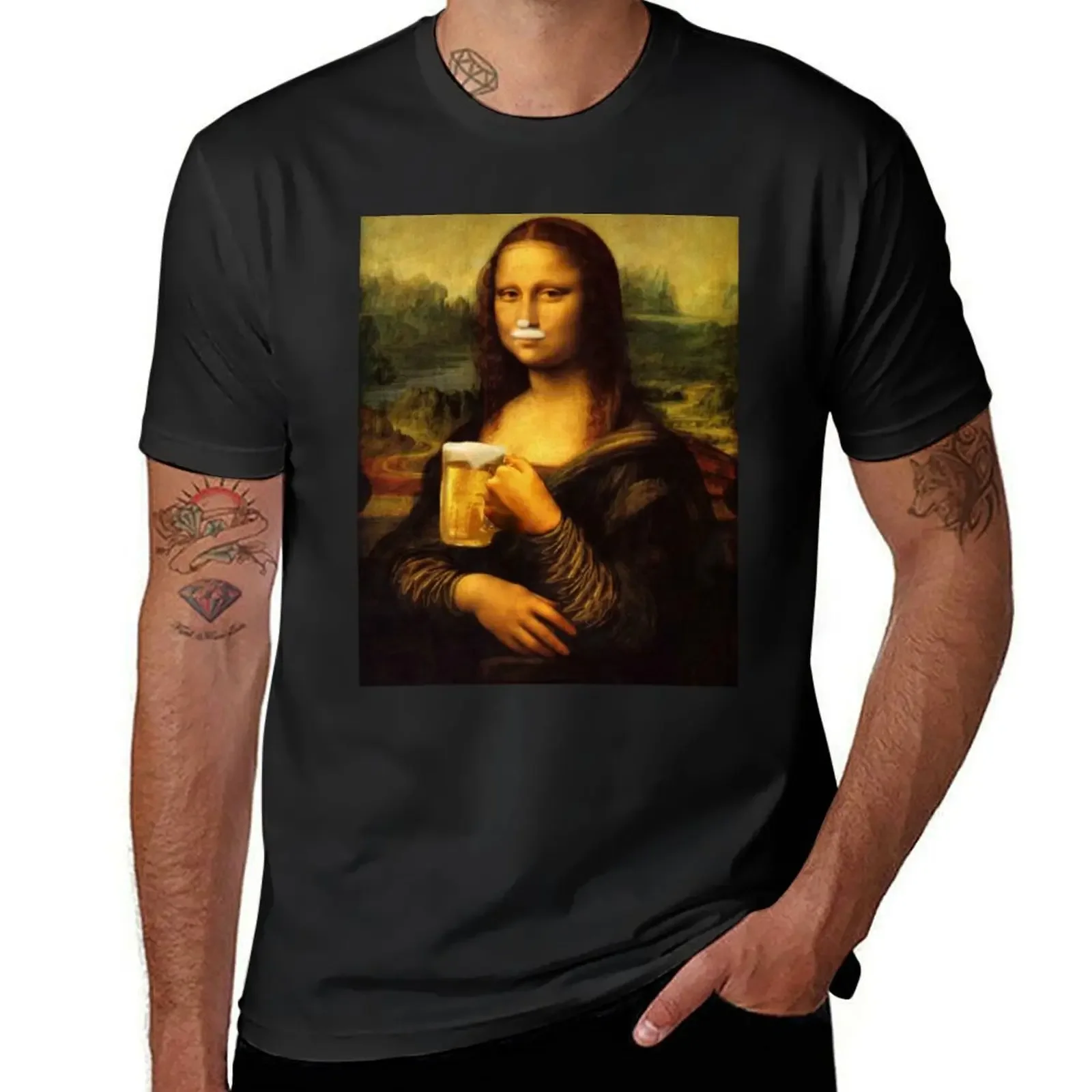 Мужская футболка с надписью Mona Lisa