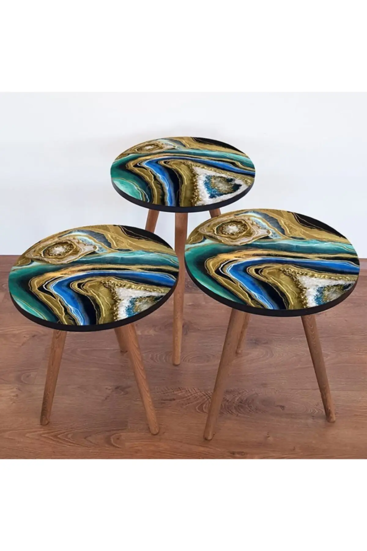 

Decorative Pattern 3 pcs Zigon Coffee Table medium coffee table coffee table