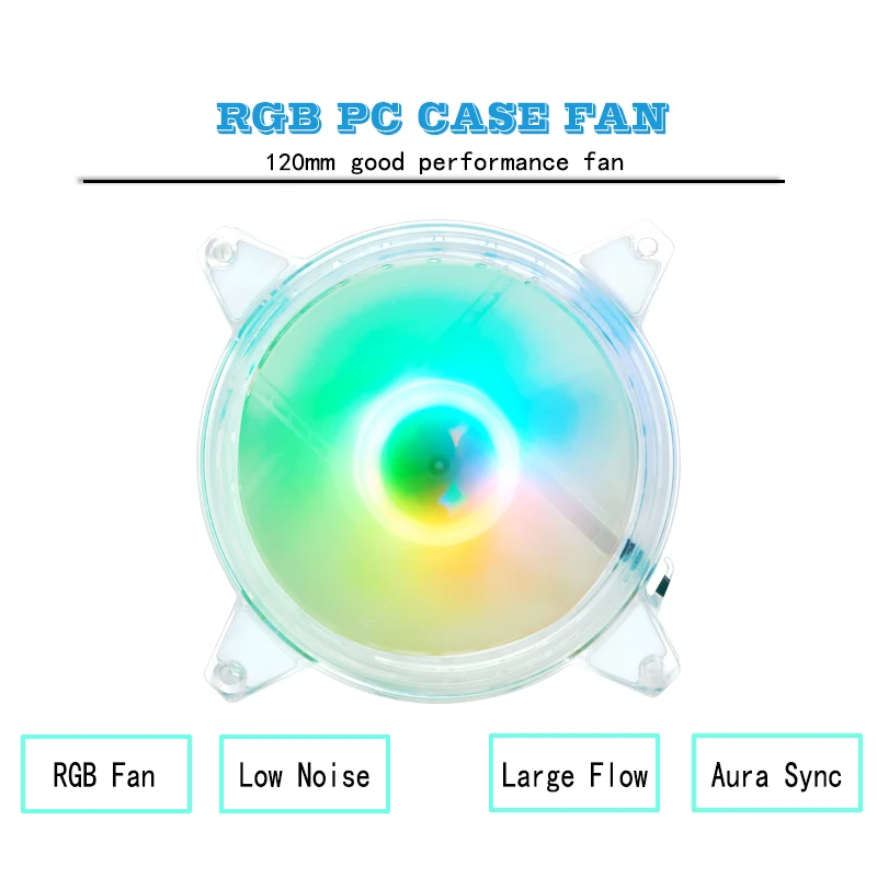 Кулер для ПК IWONGOU с RGB-подсветкой и регулиросветодиодный кой скорости 120 мм 12 см |