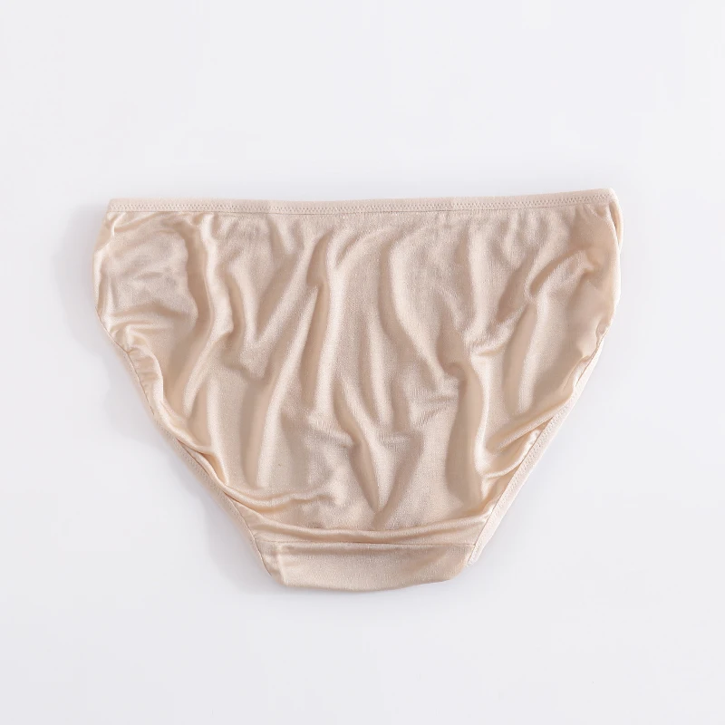 Весенне-летнее новое однотонное удобное шелковое нижнее белье с низкой талией