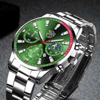 reloj hombre fashion mens watches men business stainless steel quartz wrist watch luminous clock luxury man casual leather watch