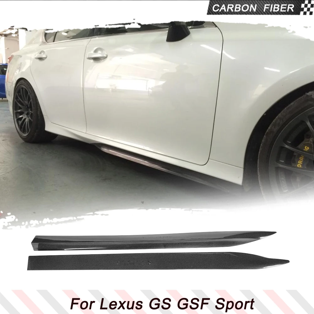 Фартуки на боковые пороги автомобиля из углеродного волокна юбки удлинители для