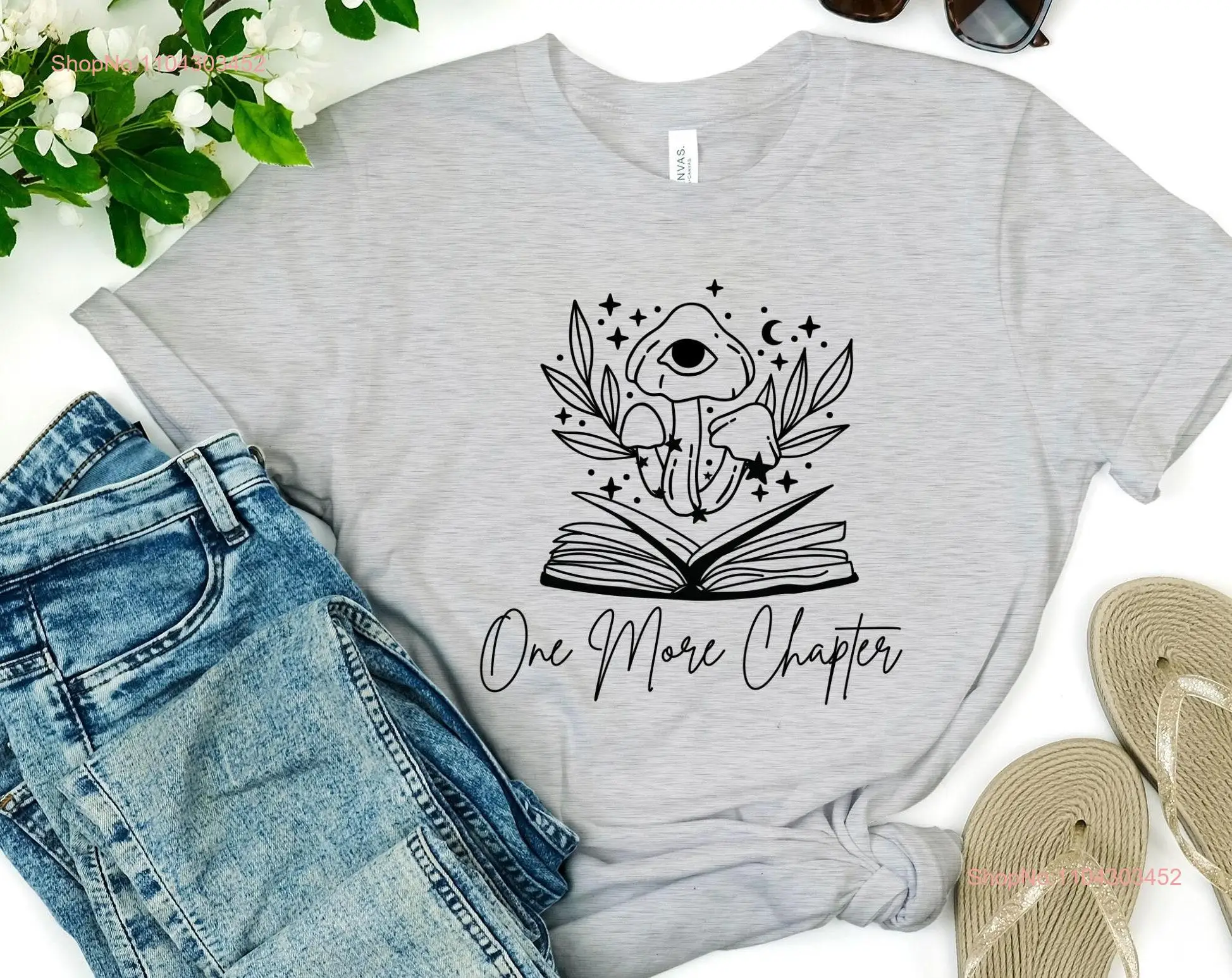 Футболка Книжный гриб Еще одна глава Забавное чтение книг Любитель библиотекарю