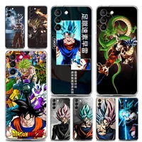 clear phone case for samsung galaxy s20 s21 fe s10 s9 s22 plus ultra s10e lite cases soft cover anime dragonball z son goku
