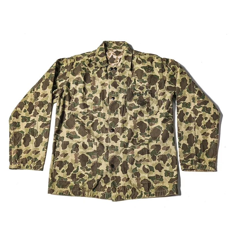 Двусторонняя куртка Bronson 1942 с рисунком HBT Repro P-42 камуфляжное рабочее пальто Duck Hunter