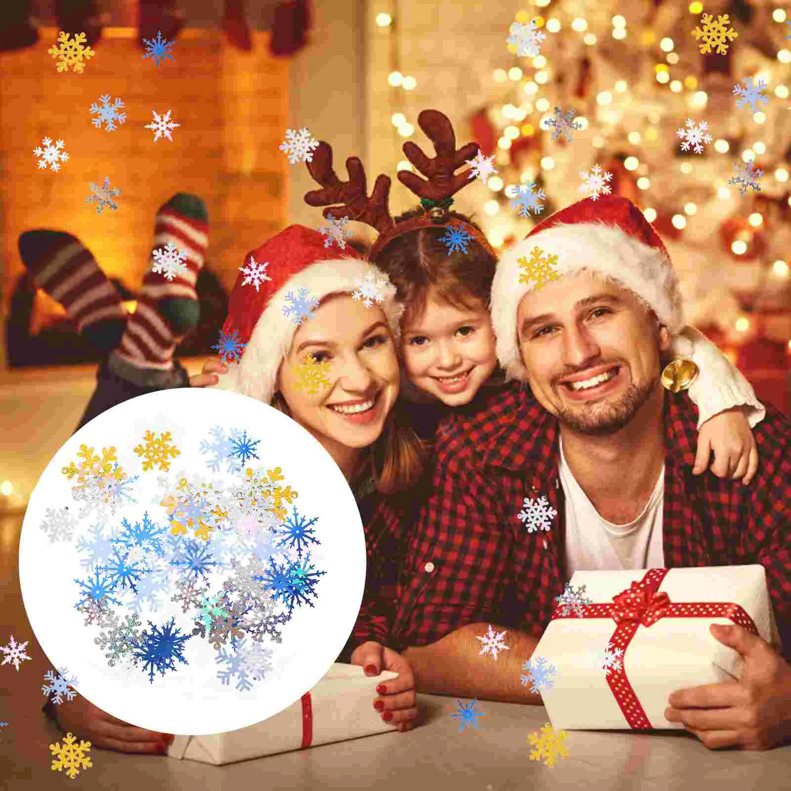 

1 pack Creative Snowflake Party Confettis Snowflake Confettis for Christmas Home