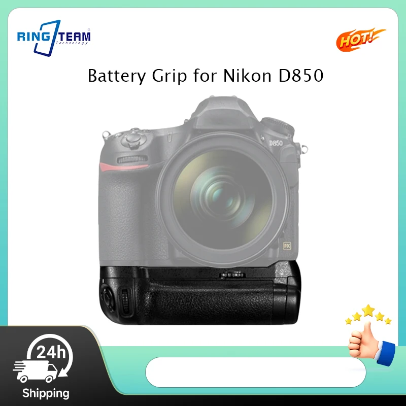 Фото Вертикальный батарейный блок MB-D18 для Nikon D850, совместимый с EN-EL15A и AA, с беспроводным пультом ДУ для профессиональной фотографии №1