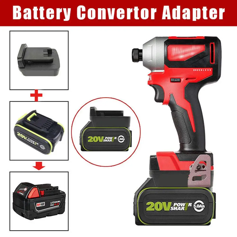 

Hot Battery Adapter Compatible For Vickers 20v 5-pin Converted To Compatible For Miwatch 18v M18 Battery Power Tools Converters