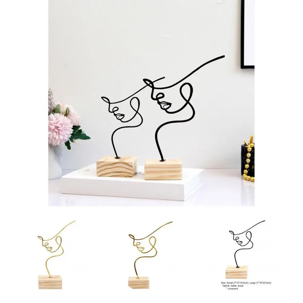 

Simplistic Creative Design Face Metal Artistic Ornament Lightweight Metal Artistic Ornament Eco-friendly for Office