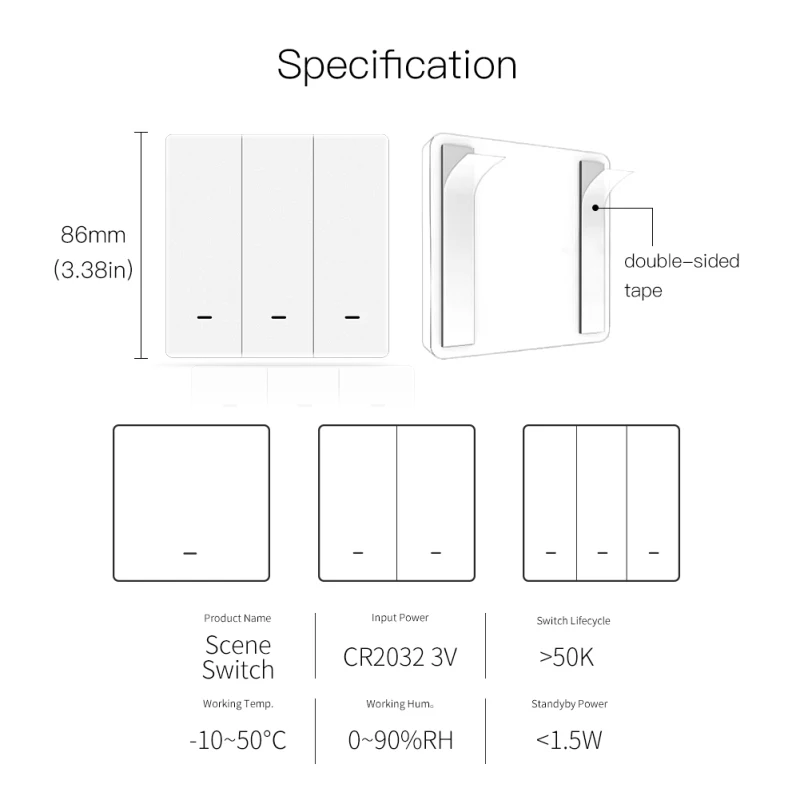 

Умный переключатель Zemismart Zigbee Tuya, настенный кнопочный выключатель с роликовым швом, Alexa Echo Home, с таймером