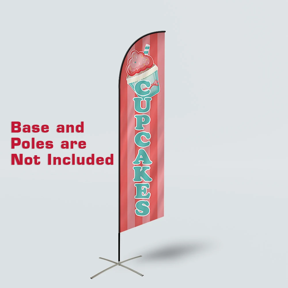 Рекламный флаг для кексов перьевой рекламный баннер Besch Swoper без стержней и