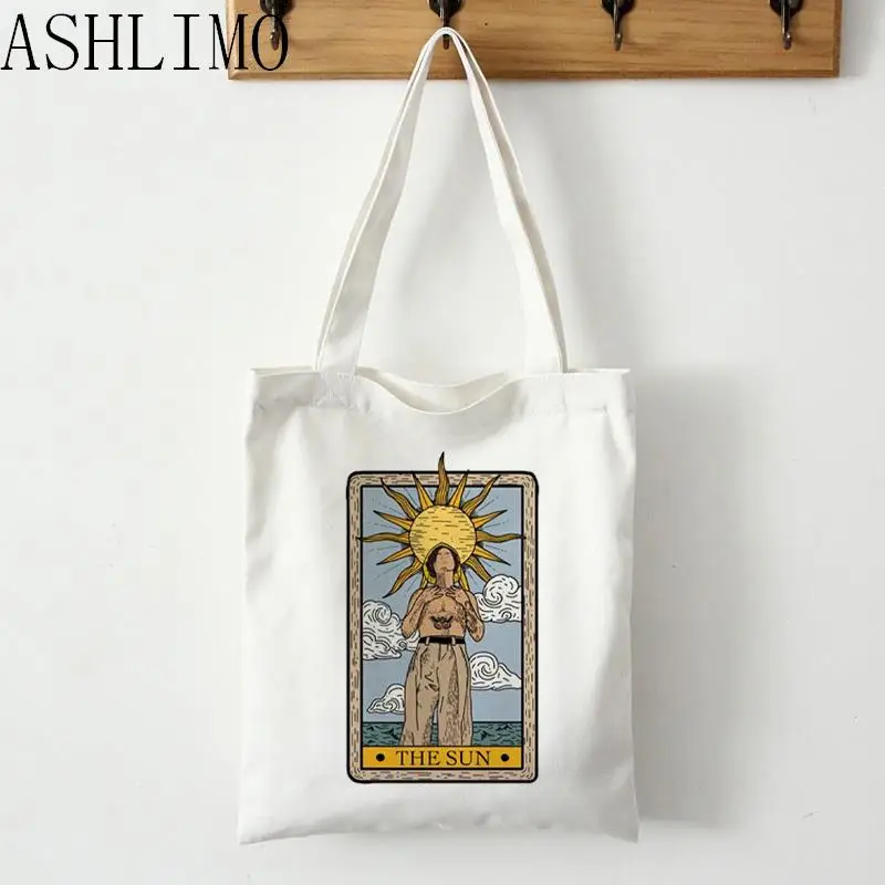 

Women Shopping Bag Vintage the sun Print large shoulder bag Canvas tote bag Women summer Bag Funny travel beach bag Shoulder Bag