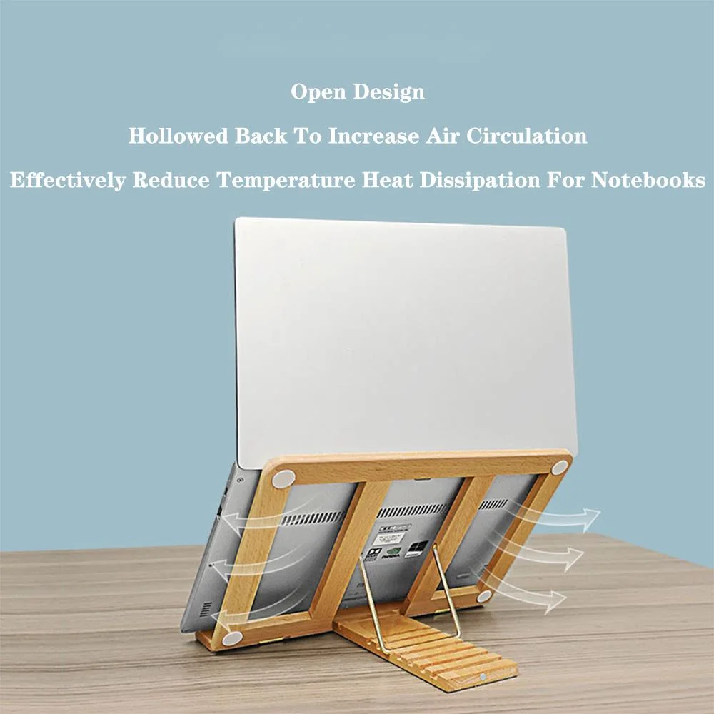 

Universal Wood Laptop Stand For Macbook Air Pr 13 Desk 10-17.3 Inch Storage Detachable Wooden Notebook Holder Laptop Accessories