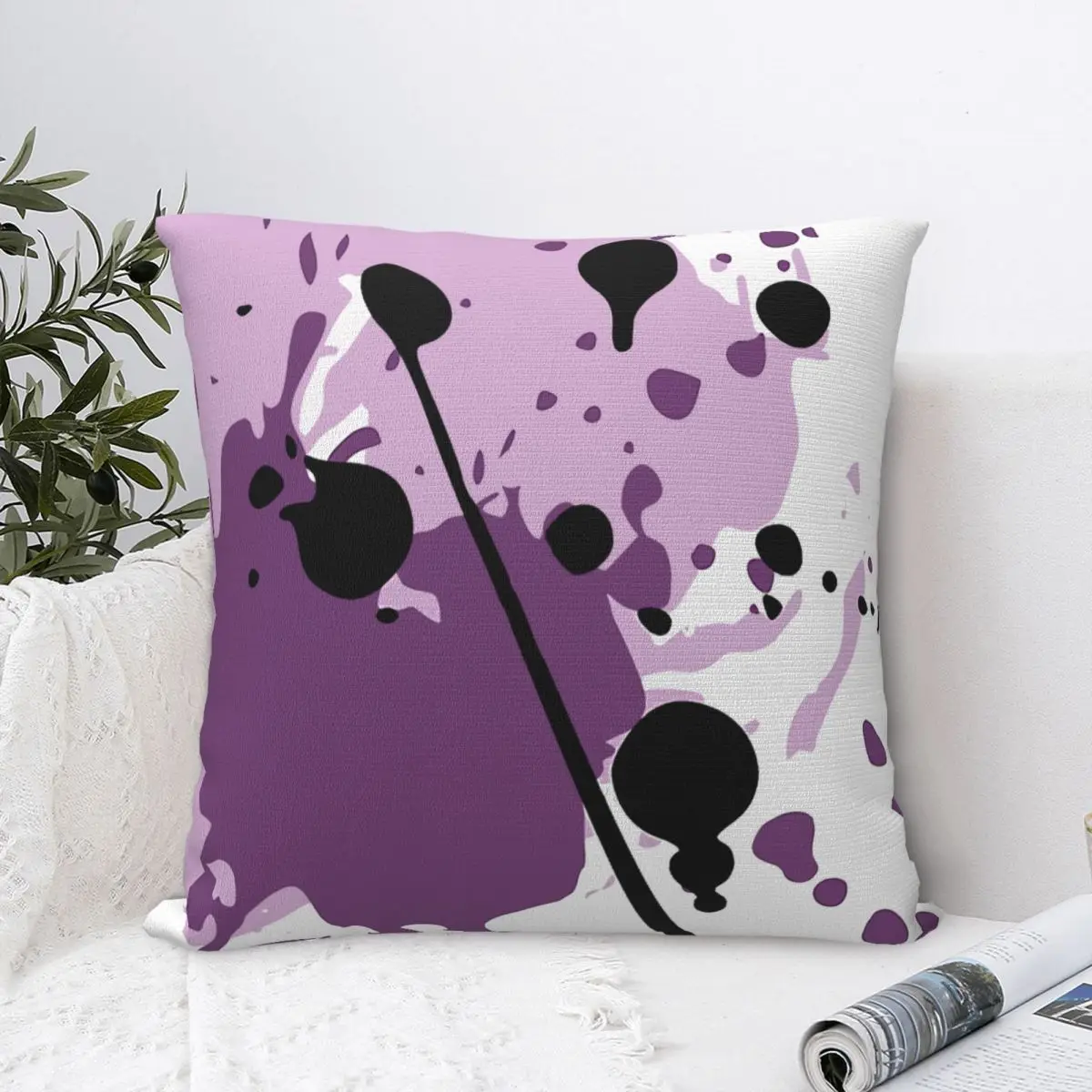 

Abstract Purple Art Throw Pillow Case Cushion For Home Sofa Chair Decorative Hug Pillowcase
