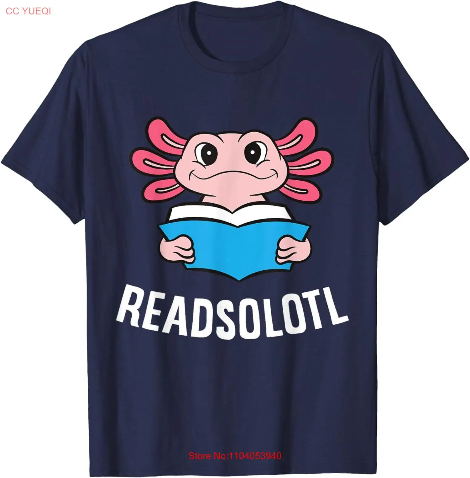 Футболка Axolotl унисекс для чтения книги